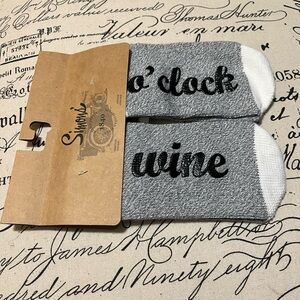 Wine O’clock Socks! Super soft with grips